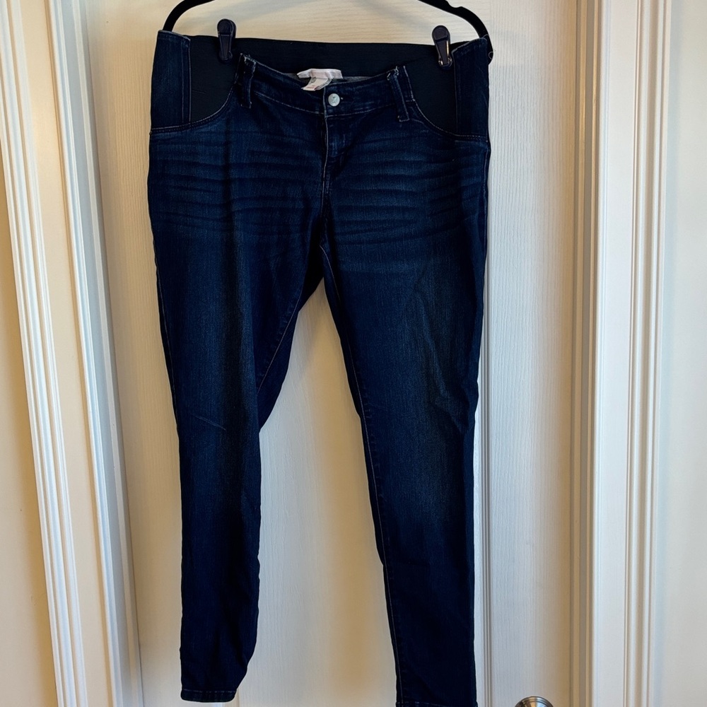 Isabel Maternity by Ingrid & Isabel Dark Blue Skinny Jeans - Size 12